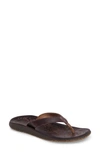 Olukai 'paniolo' Thong Sandal In Blackberry/ Blackberry Leather