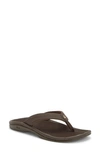 Olukai Ohana Flip Flop In Java Faux Leather