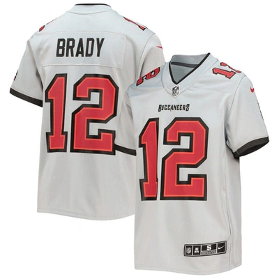 Nike Kids' Youth  Tom Brady Gray Tampa Bay Buccaneers Inverted Team Game Jersey