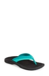 Olukai 'ohana' Sandal In Mermaid/ Black Faux Leather