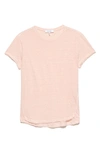 Frame Easy True Organic Linen T-shirt In Nude Pink