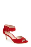 Pelle Moda 'berlin' Sandal In Lipstick Red Suede