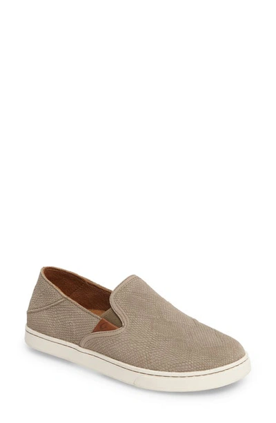 Olukai Pehuea Slip-on Sneaker In Clay Honu Leather