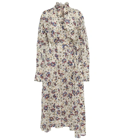 Isabel Marant Étoile Maelys Floral Cotton Midi Dress In Ecru | ModeSens