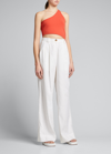 A.l.c Colby One-shoulder Cropped Top In Orange