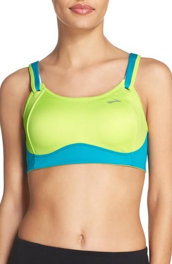 Brooks Moving Comfort Fiona Sports Bra In Aloe Tile Modesens