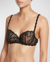 Simone Perele Wish Lace Demi Cup Full-figure Bra In Black