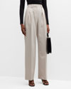 Theory Straight-leg Trousers In Sand