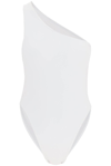 Louisa Ballou Plunge One-shoulder Swimsuit In White