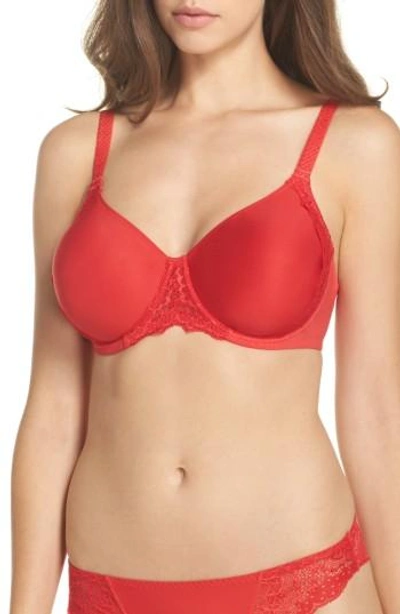 Simone Perele Simone Perle 'caresse' Minimizer Underwire Bra In Scarlet