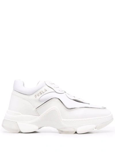 Furla Chunky Lace-up Trainers In White