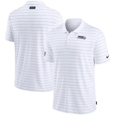 Nike Men's White Seattle Seahawks Sideline Victory Coaches Performance Polo