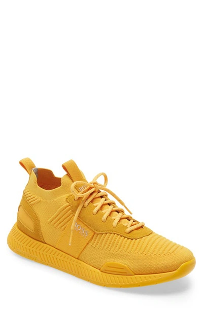 Hugo Boss Titanium Sneaker In Medium Yellow
