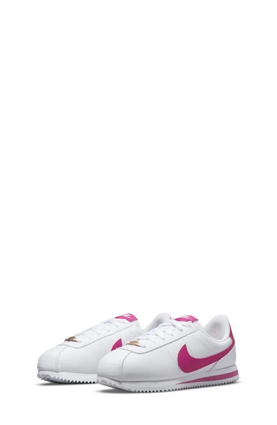 Nike Kids' Cortez Sl Sneaker In White/ Pink Prime