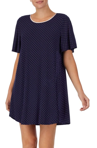 Kate Spade Jersey Sleep Shirt In Navy Print