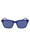 Converse 53mm Rectangular Sunglasses In Crystal Midnight Navy