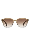 Rag & Bone 52mm Square Sunglasses In Olive / Grey Shaded