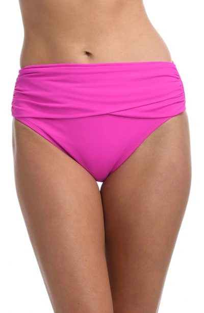 La Blanca Island Goddess Overlap Bikini Bottoms In Orchid