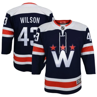 Outerstuff Kids' Youth Tom Wilson Navy Washington Capitals 2020/21 Alternate Premier Player Jersey