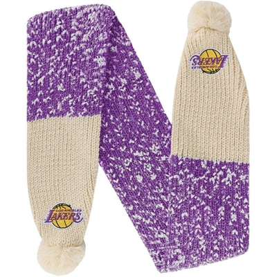 Foco Los Angeles Lakers Confetti Scarf With Pom In Purple