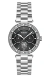 Versus Sertie Crystal Bracelet Watch In Black