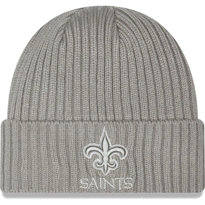New Era Men's  Gray New Orleans Saints Core Classic Cuffed Knit Hat