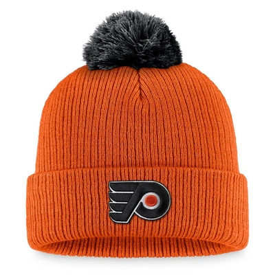 Fanatics Branded Orange Philadelphia Flyers Team Cuffed Knit Hat With Pom