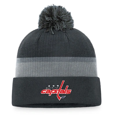 Fanatics Branded Charcoal Washington Capitals Authentic Pro Home Ice Cuffed Knit Hat With Pom
