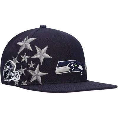 Pro Standard Men's  Seattle Seahawks Navy Stars Snapback Hat