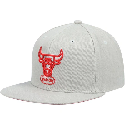 Mitchell & Ness Men's  Gray Chicago Bulls Hardwood Classics Tonal Snapback Hat