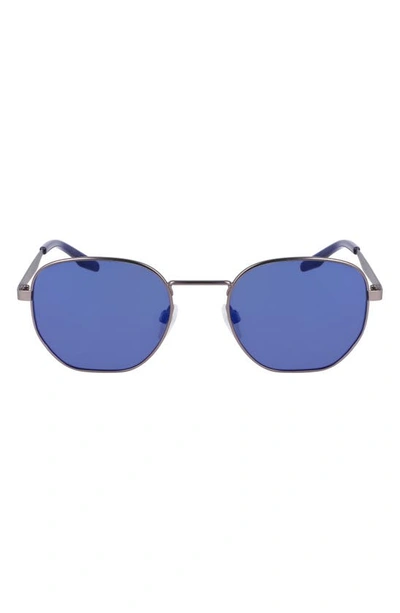 Converse Elevate 52mm Round Sunglasses In Satin Gunmetal