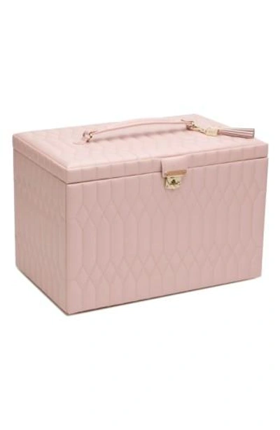 Wolf 'caroline' Jewelry Case - Pink In Rose Quartz