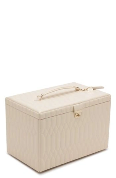 Wolf Caroline Jewelry Case - White In Ivory