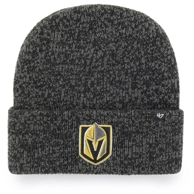 47 ' Black Vegas Golden Knights Brain Freeze Cuffed Knit Hat