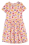 Tucker + Tate Kids' Print Short Sleeve Dress In Pink English Multi Tigers