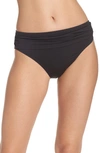 Tommy Bahama Pearl Ruched Bikini Bottoms Women's Swimsuit In Black