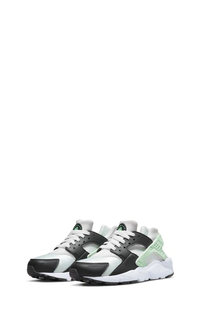 Nike Kids' Huarache Run Sneaker In White/ Off Noir/ Mint Foam