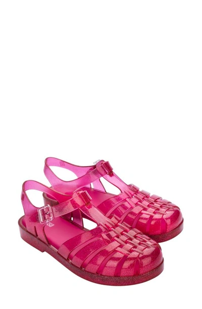 Melissa Possession Glitter Jelly Fisherman Sandal In Pink Glitter/ Pink