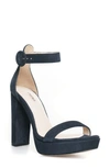 L Agence Cecile Ankle Strap Sandal In Navy