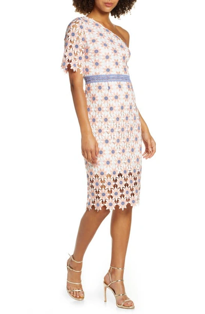 Chi Chi London Winona One-shoulder Lace Cocktail Dress In White | ModeSens