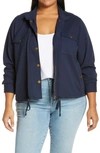 Caslon Stretch Organic Cotton Jacket In Navy Peacoat