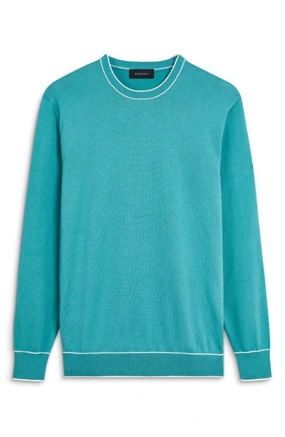 Bugatchi Crewneck Cotton Blend Sweater In Celadon