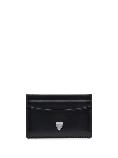 Aspinal Of London Smooth Leather Cardholder In Black