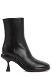 Wandler Marine 75 Black Leather Ankle Boot