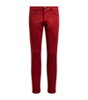 Isaia Slim Stretch Jeans In Red