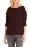 Michael Stars Cold Shoulder Tee In Bourbon