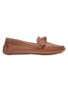 Cole Haan Women's Evelyn Bow Leather Driving Loafers In Pecan