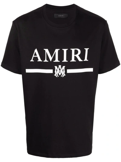 Amiri Logo Print Cotton Jersey T-shirt In Black