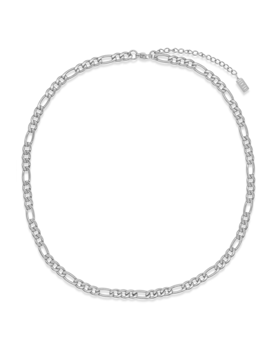 Ben Oni Classic Anti-tarnish Figaro Chain Necklace In Silver Plated