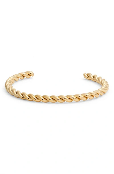 Ben Oni Anti-tarnish Twist Cuff Bracelet In Gold Plated